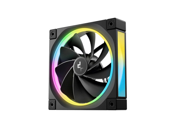 Ventilator za ohišje DeepCool FL12R ARGB PWM 120mm, Reverse Blade, črn