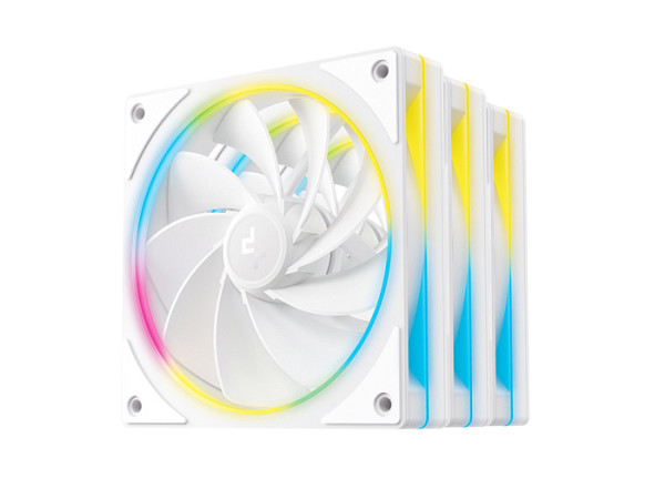 Ventilator za ohišje DeepCool FL12R SE WH 3-IN-1, ARGB, PWM, 120mm, 3 Pack, bel