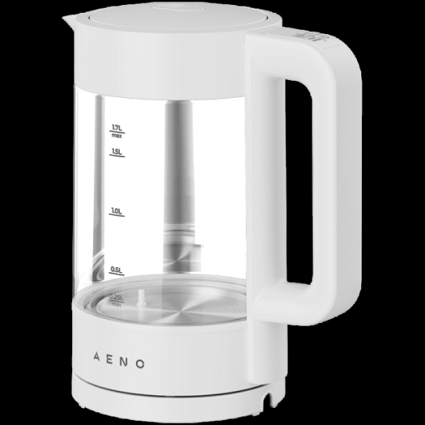 AENO EK5 Electric Kettle, 1.7L, Temp Control 40-100°C, Strix, White