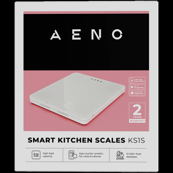 AENO KS1S - Kuhinjska tehtnica, bluetooth, AENO aplikacija, max obremenitev 8kg, steklena