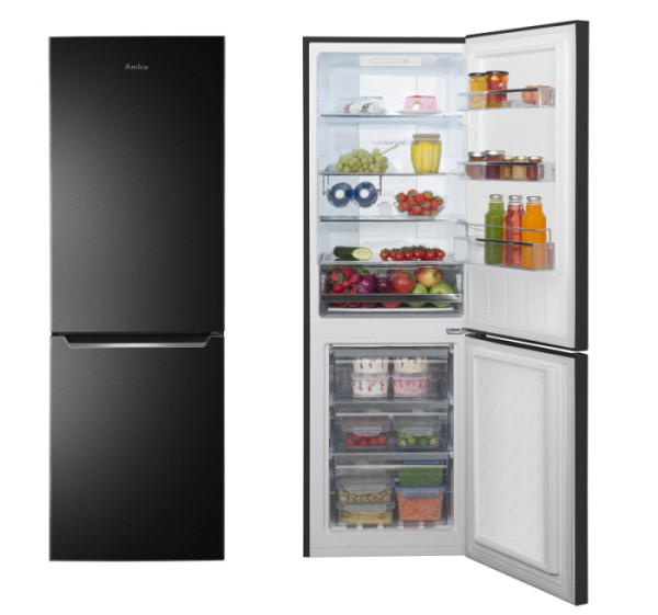 AMICA komb. hladilnik FK2695.4FTHAA [E, NoFrost, 236l, temni INOX]
