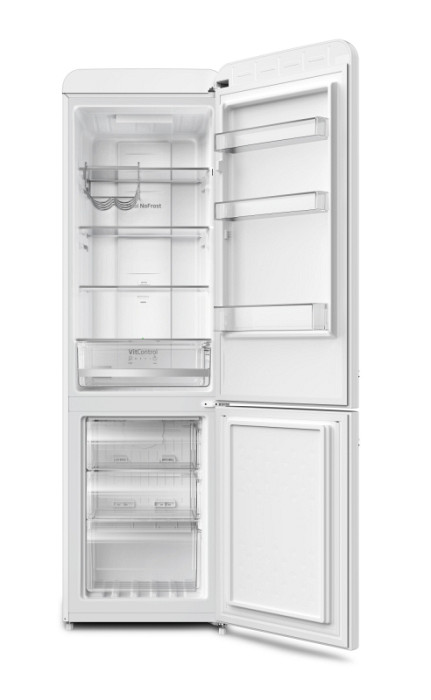 AMICA kombinirani hladilnik FK3495.3FWAA [E, NoFrost, 250l, retro, bela]