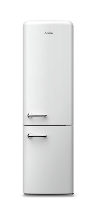 AMICA kombinirani hladilnik FK3495.3FWAA [E, NoFrost, 250l, retro, bela]