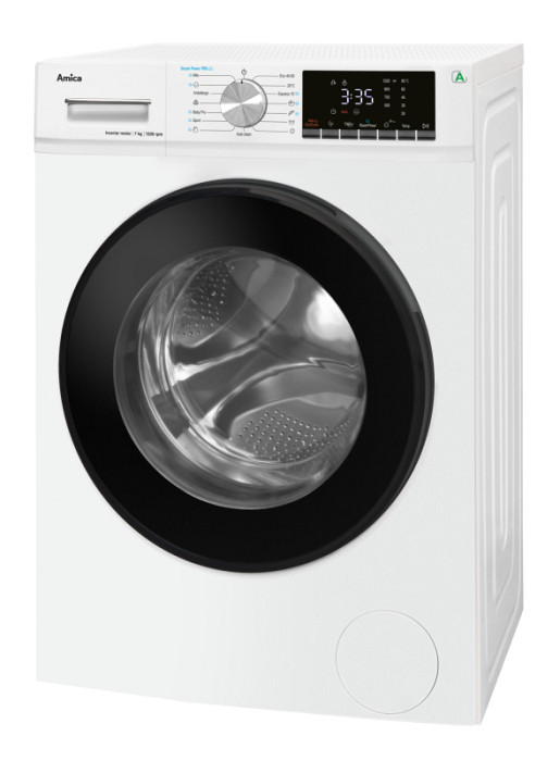 AMICA pralni stroj PPF 71215 BW [A, 7kg, 1200 o/min, inverter]
