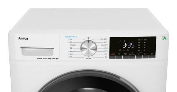 AMICA pralni stroj PPF 81415 BW [A -10%, 8kg, 1400 o/min, bela]