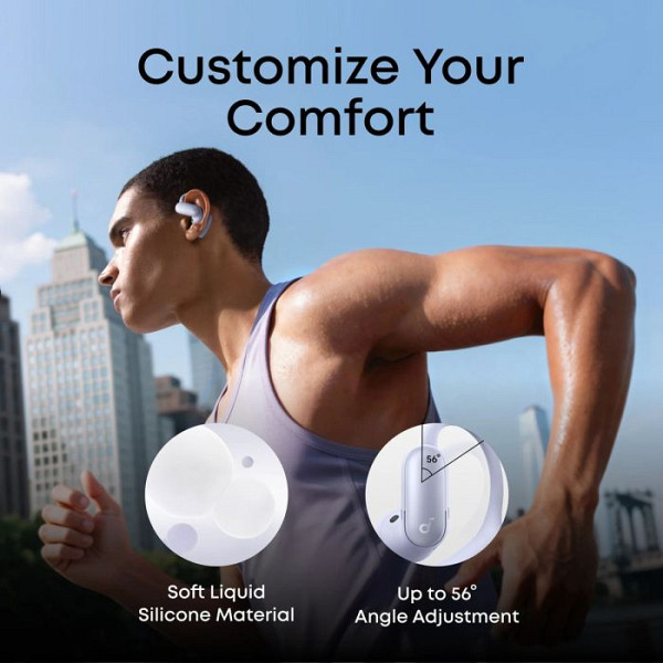 Anker Soundcore AeroFit 2 Pro brezžične slušalke, vijolične