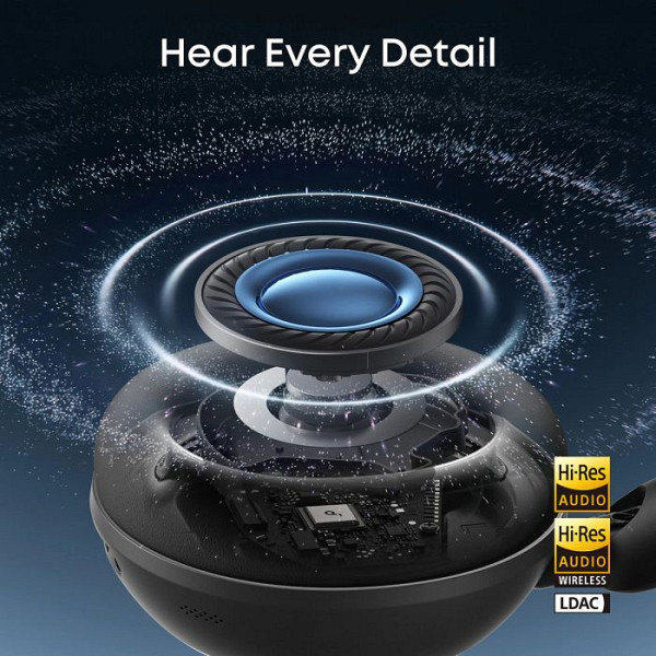 Anker Soundcore Space 2 naglavne Bluetooth slušalke, črne