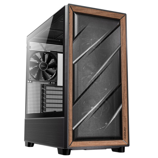 ANTEC Flux midi-ATX okno leseno črno/rjavo gaming ohišje