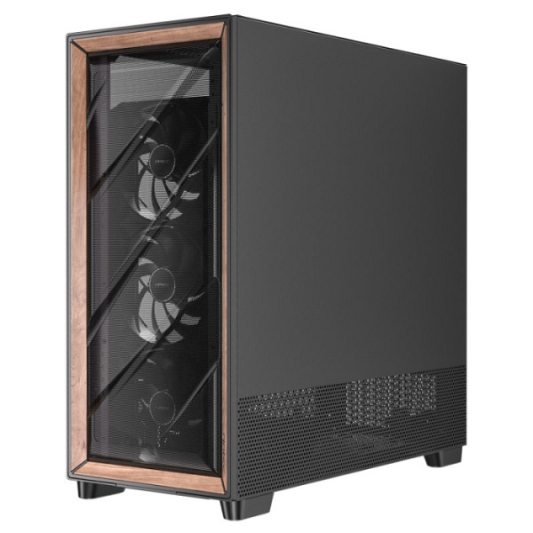 ANTEC Flux PRO Full Tower okno leseno črno/rjavo gaming ohišje