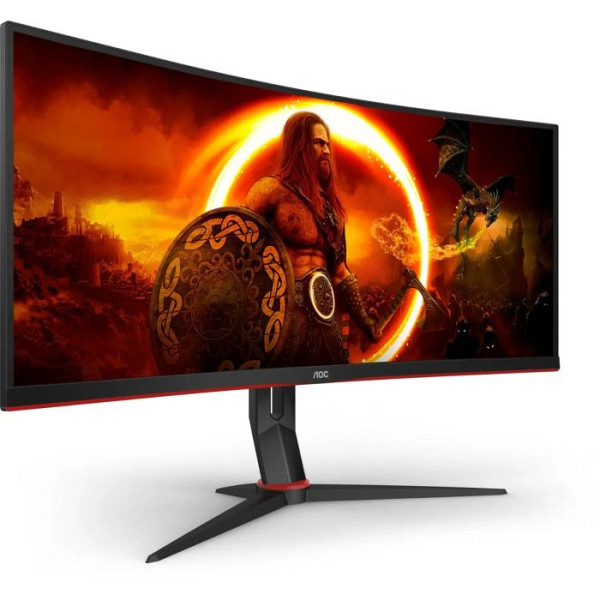 AOC Gaming CU34G2XP ukrivljen monitor - 86.4cm (34”), UWQHD (3440 x 1440), Fast VA, 1500R, 180Hz, 1ms (GTG), Freesync Premium, HDR400, 2x HDMI 2.0, 2x DP 1.4