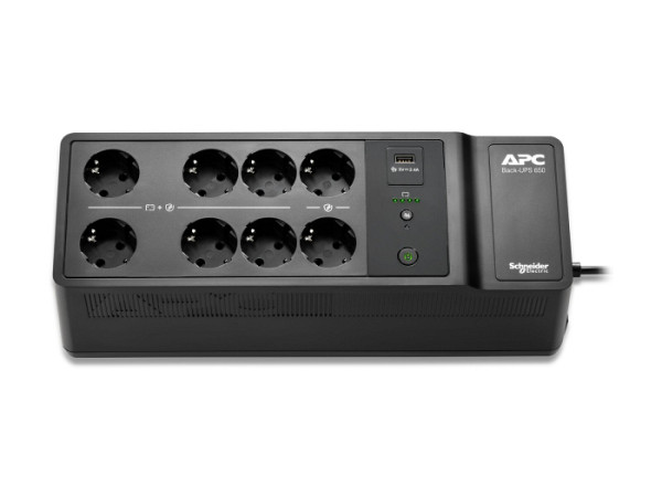APC Back-UPS BE650G2-GR BE 650VA 400W 8xSchuko CEE7 USB prenapetostna zaščita razdelilec brezprekinitveno napajanje