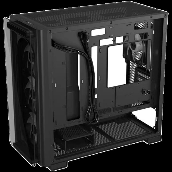 ASUS A23 PLUS ARGB micro-ATX okno BTF črno ohišje