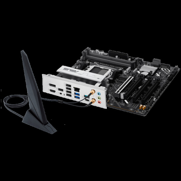 ASUS B850M MAX GAMING WIFI AM5 mATX osnovna plošča - AMD B850, 4xDDR5, 3xM.2, 4xSATA, 1Gb LAN, WiFi 6, BT, 1xDP, 1xHDMI, Aura Sync