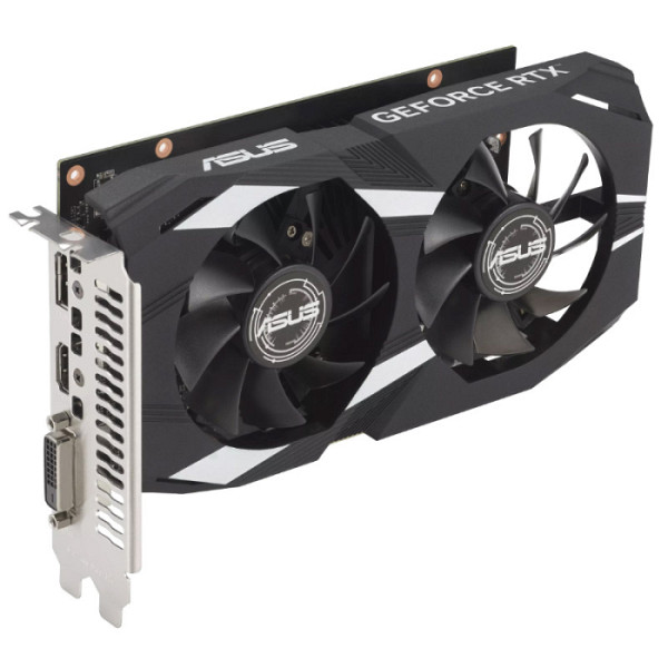 ASUS Dual GeForce RTX 3050 OC Edition 6GB GDDR6 grafična kartica with two powerful fans AAA gaming performance and ray tracing, PCIe 4.0, 1xDVI-D, 1xHDMI 2.1, 1xDisplayPort 1.4a