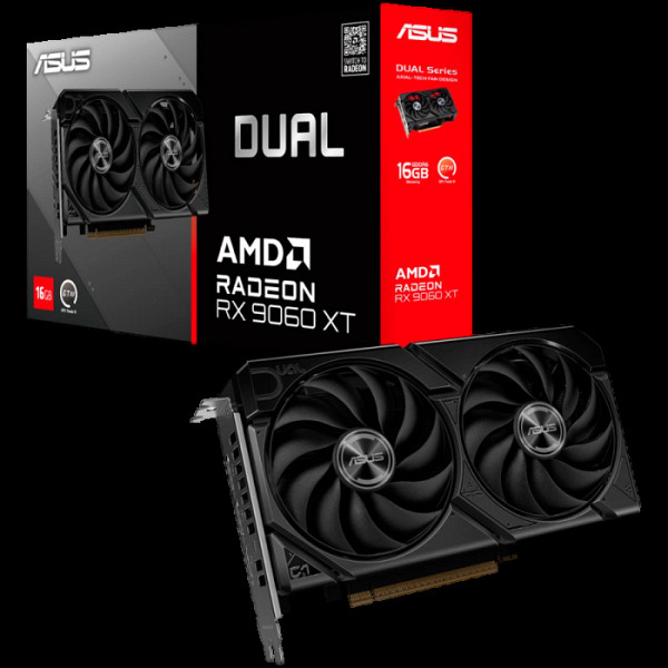 ASUS Dual Radeon RX 9060 XT 16GB GDDR6 DUAL-RX9060XT-16G grafična kartica