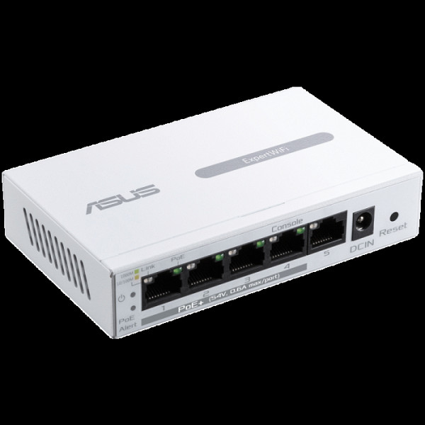 ASUS ExpertWiFi EBP15 5-portno GbE smart managed PoE  stikalo, 4 PoE  porti, 60W