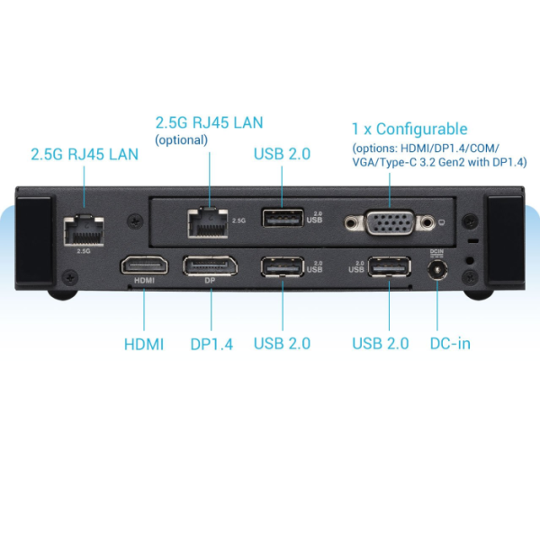 ASUS NUC Mini-PC Intel N100 / DDR4 / USB 3.2 Gen1 / NVMe PCIe 3.0 / Wi-Fi 6E / pasivno hlajenje