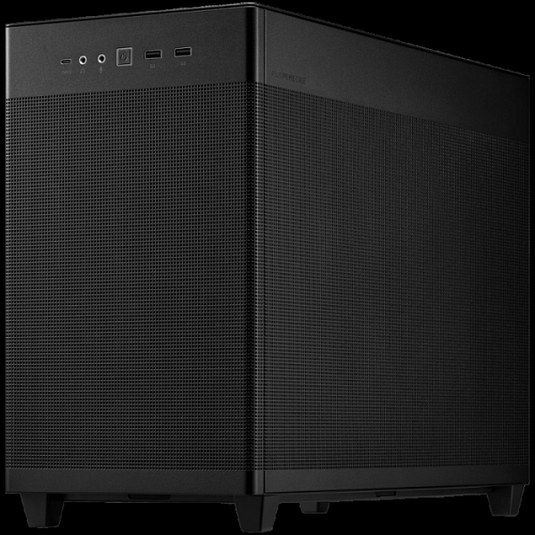 ASUS Prime AP201 MicroATX Ohišje - Črno, elegantno 33-litrsko MicroATX ohišje s stranskimi paneli brez orodja in mrežo, s podporo za hladilnike do 360 mm, grafične kartice do 338 mm dolge in standardne ATX napajalnike