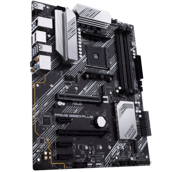 ASUS PRIME B550-PLUS AM4 ATX matična plošča - AMD B550 4xDIMM DDR4 2xM.2 6xSATA PCIe 4.0 1Gb Ethernet 1xDisplayPort 1xHDMI with Aura Sync RGB headers support