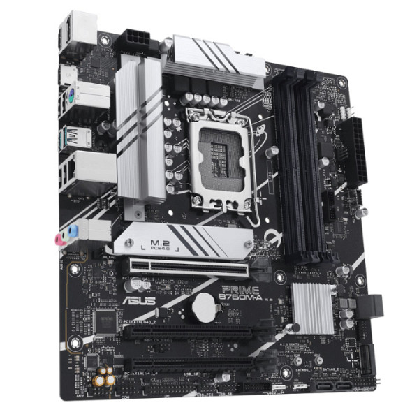ASUS PRIME B760M-A-CSM LGA1700 mATX matična plošča - Intel B760 4xDIMM DDR5 2xM.2 4xSATA PCIe 4.0 2.5Gb Ethernet 1xDisplayPort 2xHDMI with Aura Sync support