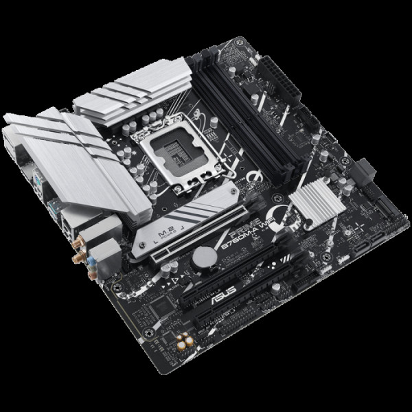 ASUS PRIME B760M-A WIFI LGA1700 mATX osnovna plošča - Intel B760, 4xDDR5, 2xM.2, 4xSATA, 2.5Gb LAN, WiFi 6, BT, 1xDP, 2xHDMI, Aura Sync