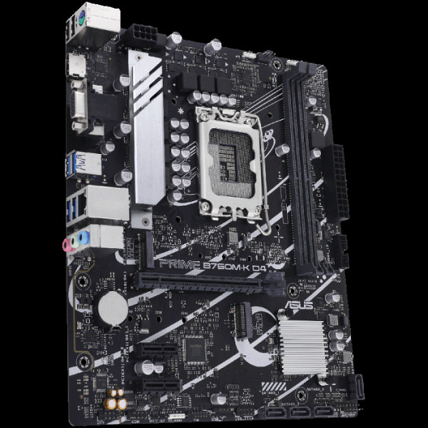 ASUS PRIME B760M-K D4 LGA1700 mATX osnovna plošča - Intel B760, 2xDDR4, 2xM.2, 4xSATA, 2.5Gb LAN, 1xD-SUB(VGA), 1xHDMI, Aura Sync