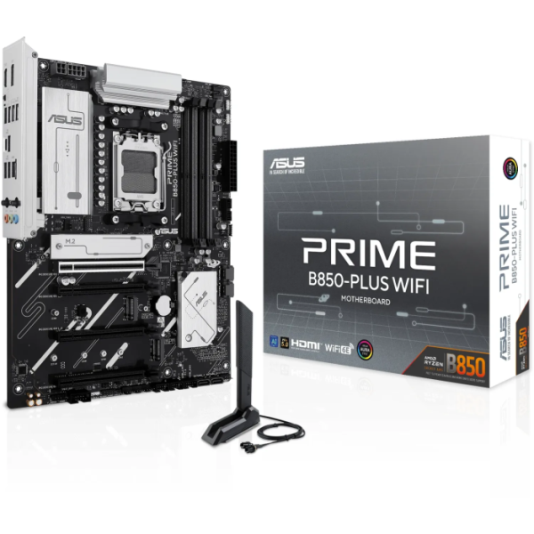 ASUS PRIME B850-PLUS WIFI AM5 ATX osnovna plošča - AMD B850, 4xDDR5, 3xM.2, 4xSATA, 2.5Gb LAN, WiFi 6E, BT, 1xDP, 1xHDMI