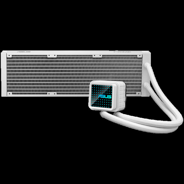 ASUS Prime LC 360 ARGB White Edition vodno hlajenje za procesor, trije 120mm ARGB ventilatorji, Aura Sync, belo