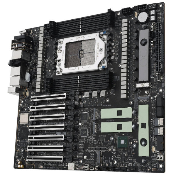 ASUS PRO WS WRX90E-SAGE SE sTR5 ATX EEB osnovna plošča - AMD WRX90, 8xDDR5 ECC, 4xM.2, 4xSATA, 2xSlimSAS, PCIe 5.0, Dual 10Gb LAN, 1Gb LAN
