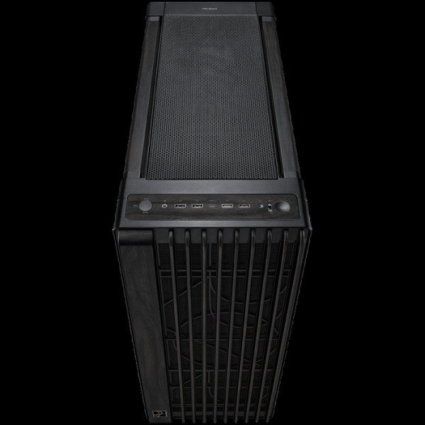 ASUS ProArt PA602 Wood Edition ATX/E-ATX računalniško ohišje, kovinska stranica, 1x 140 mm in 2x 200mm pred-nameščeni ventilatorji, podpora za USB 20Gbps