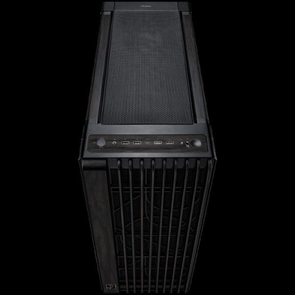 ASUS ProArt PA602 Wood Edition ATX/E-ATX računalniško ohišje, kaljeno steklo, 1x 140 mm in 2x 200mm pred-nameščeni ventilatorji, podpora za USB 20Gbps