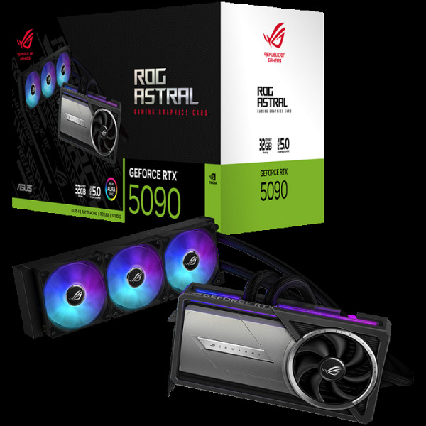 ASUS ROG Astral LC Gaming GeForce RTX 5090 32GB GDDR7 vodno hlajenje ARGB grafična kartica