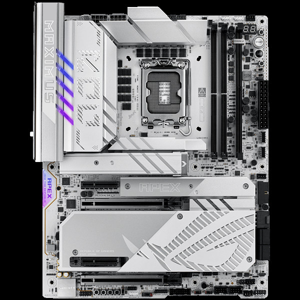 ASUS ROG MAXIMUS Z890 APEX LGA1851 ATX osnovna plošča - Intel Z890, 2xDDR5, 6xM.2, 4xSATA, 5Gb LAN, WiFi 7, BT, 2xTB4 porta (USB Type-C), Aura Sync