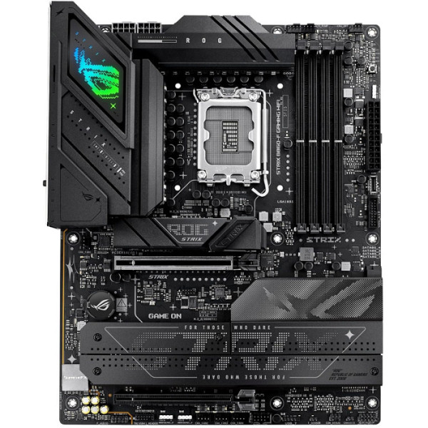 ASUS ROG STRIX B860-F GAMING WIFI LGA1851 ATX osnovna plošča - Intel B860, 4xDDR5, 4xM.2, 4xSATA, 2.5Gb LAN, WiFi 7, BT, 1xDP, 1xHDMI, 1xTB4 porta (USB Type-C), Aura Sync