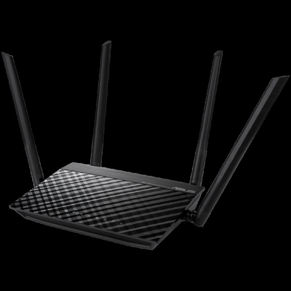 ASUS RT-AC1200 V2 Dual-Band WiFi 5 (802.11ac) Usmerjevalnik, hitrost prenosa podatkov do 300 Mbps (2,4 GHz) in 867 Mbps (5 GHz), izboljšana pokritost s štirimi zunanjimi antenami, napredni starševski nadzor, aplikacija ASUS Router