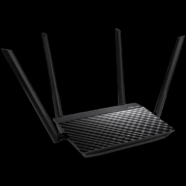 ASUS RT-AC1200 V2 Dual-Band WiFi 5 (802.11ac) Usmerjevalnik, hitrost prenosa podatkov do 300 Mbps (2,4 GHz) in 867 Mbps (5 GHz), izboljšana pokritost s štirimi zunanjimi antenami, napredni starševski nadzor, aplikacija ASUS Router