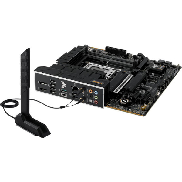 ASUS TUF GAMING B760M-PLUS WIFI II LGA1700 mATX osnovna plošča - Intel B760, 4xDDR5, 3xM.2, 4xSATA, 2.5Gb LAN, WiFi 6E, BT, 1xDP, 1xHDMI, Aura Sync