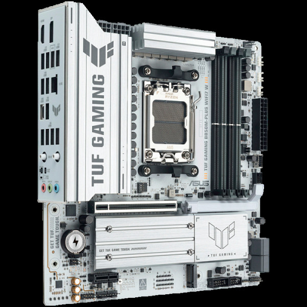 ASUS TUF GAMING B850M-PLUS WIFI7 W AM5 mATX osnovna plošča - AMD B850, 4xDDR5, 3xM.2, 4xSATA, 2.5Gb LAN, WiFi 7, BT, 1xDP, 1xHDMI