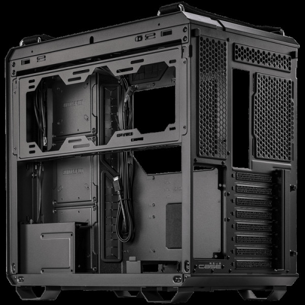 ASUS TUF Gaming GT502 PLUS ATX Gaming ohišje črno, Dual Chamber Chassis, Panoramic View, Tempered Glass front and side panel, Tool-Free side panels, pre-installed 4 ARGB fans & fan hub, Front Panel High-Speed USB Type-C