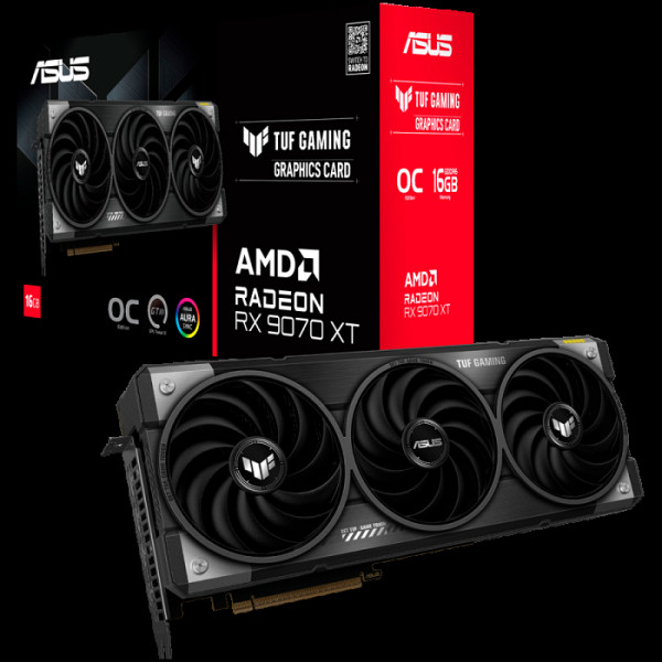 Grafična kartica ASUS TUF Gaming Radeon RX 9070 XT OC, 16GB GDDR6, PCI-E 5.0 TUF-RX9070XT-O16G-GAMING