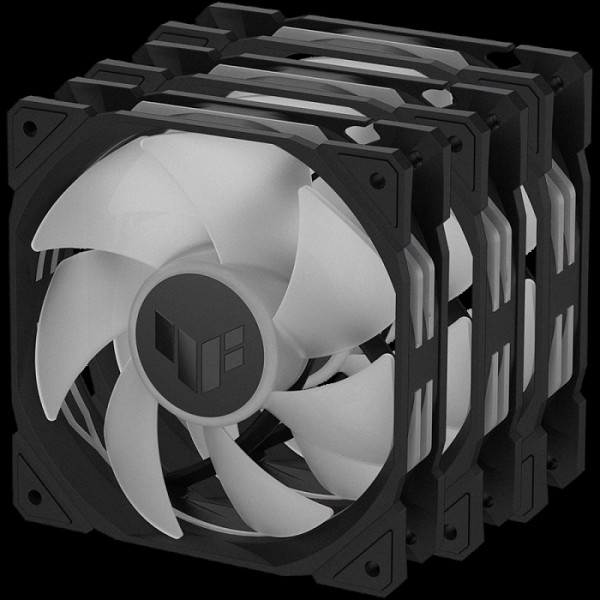 ASUS TUF Gaming TR120 ARGB ventilatorji, 3x 120mm PWM, črni