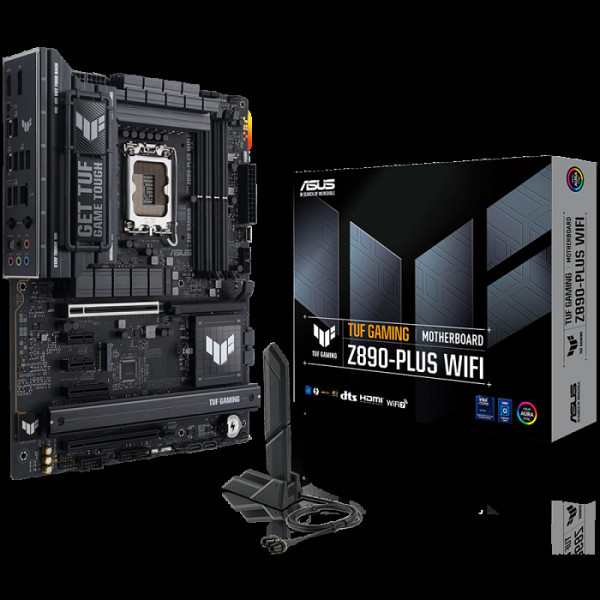 ASUS TUF GAMING Z890-PLUS WIFI, DDR5, SATA3, USB4, DP, 2.5GbE, WIFI 7, LGA1851 ATX