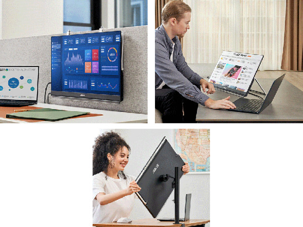 Prenosni monitor 23.8'' (60 cm) FullHD IPS, 75Hz, HDMI, USB-C, zvočniki, ASUS ZenScreen MB249C