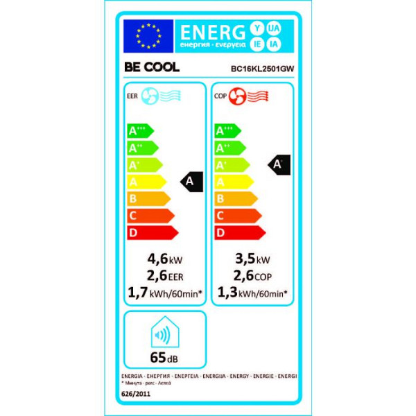 Be Cool Prenosna klimatska naprava z močjo 14.000 BTU in WiFi BC14KL25W