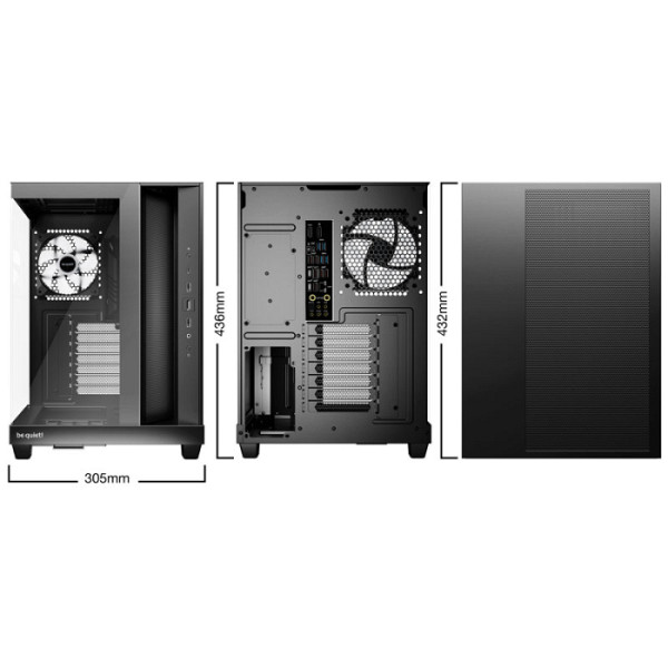BE QUIET! Light Base 500 LX (BGW85) midi-ATX RGB okno črno ohišje