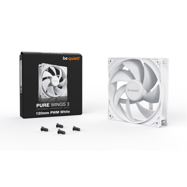 BE QUIET! Pure Wings 3 (BL110) 120mm 4-pin PWM beli ventilator