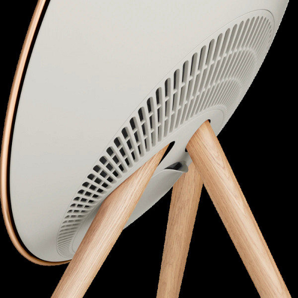 Beosound A9 5th Gen Speaker Gold Tone (Back Sand/Cover Golden/Legs White Oak)