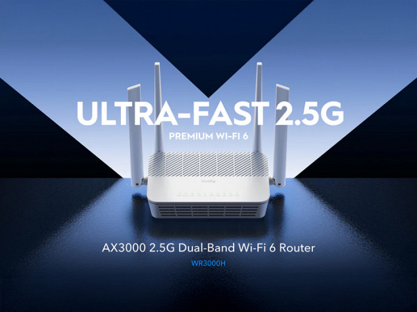 Brezžični usmerjevalnik Router CUDY WR3000H, AX3000, 2.5G, Gigabit, Wi-Fi 6, Mesh