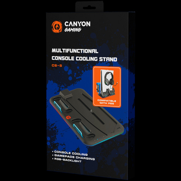 CANYON cooling stand CS-5 RGB PS5 Charge Black