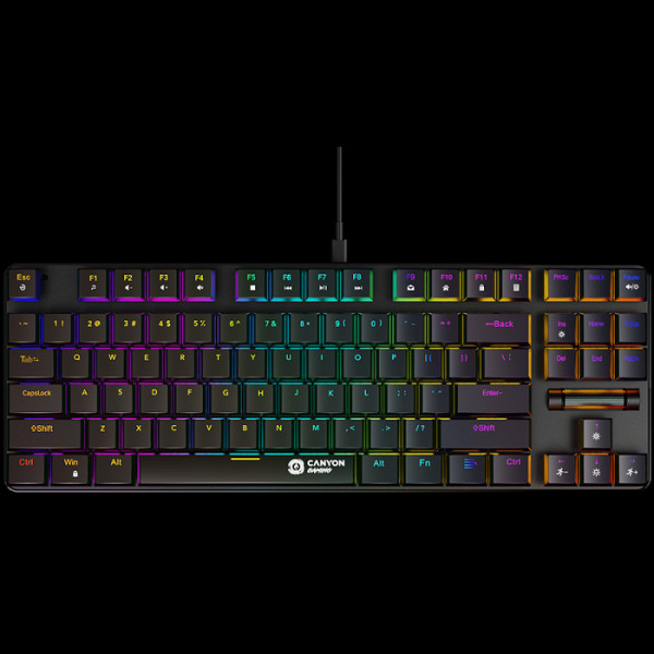 CANYON GAMING Cometstrike TKL GK-50 - gaming žična tipkovnica, črna - SLO gravura